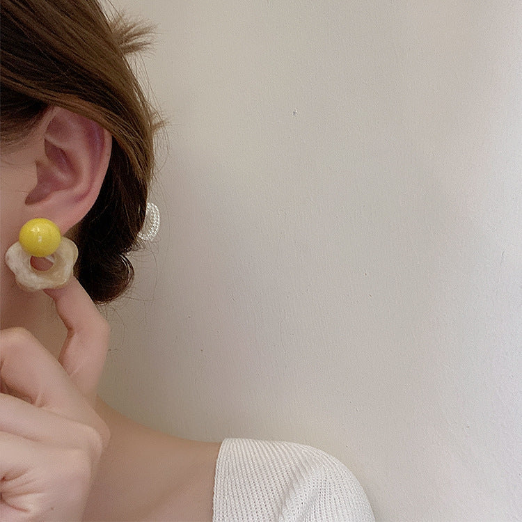 Wholesale Resin Flowers Ear Studs